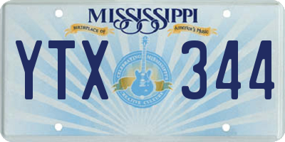 MS license plate YTX344