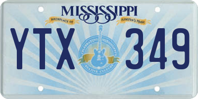MS license plate YTX349