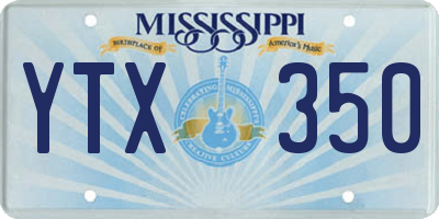 MS license plate YTX350