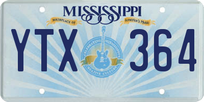MS license plate YTX364
