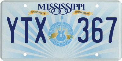 MS license plate YTX367