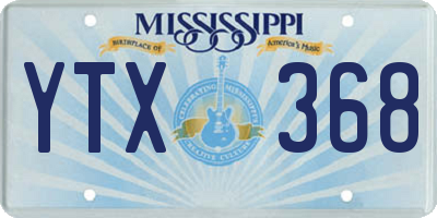 MS license plate YTX368