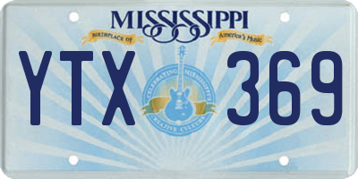 MS license plate YTX369