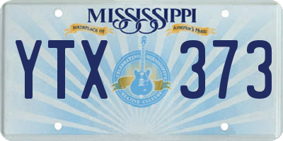 MS license plate YTX373