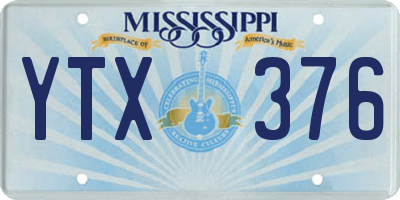 MS license plate YTX376