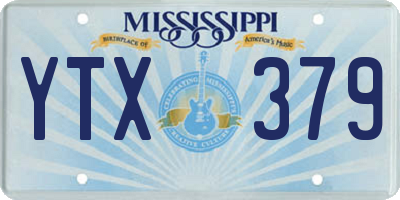 MS license plate YTX379
