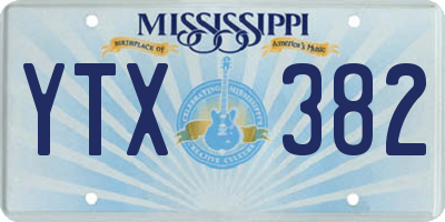 MS license plate YTX382