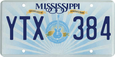 MS license plate YTX384