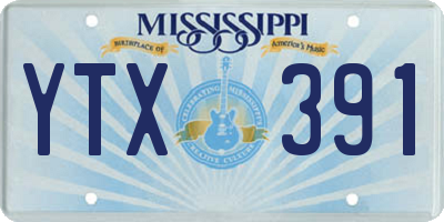 MS license plate YTX391