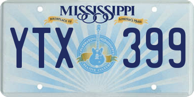 MS license plate YTX399