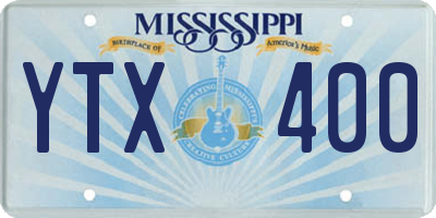 MS license plate YTX400