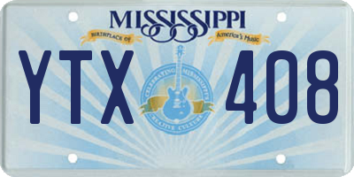 MS license plate YTX408