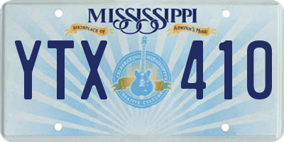 MS license plate YTX410