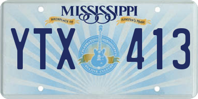 MS license plate YTX413