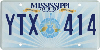MS license plate YTX414