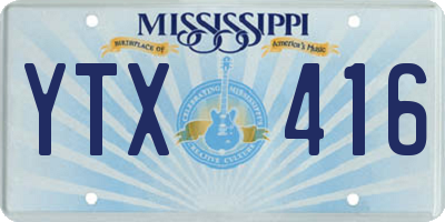 MS license plate YTX416
