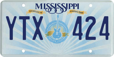 MS license plate YTX424