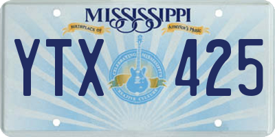 MS license plate YTX425