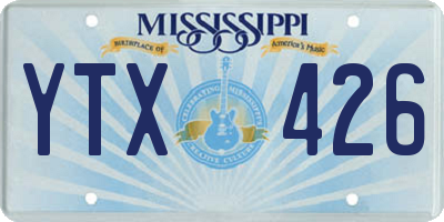 MS license plate YTX426
