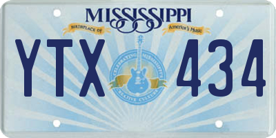 MS license plate YTX434