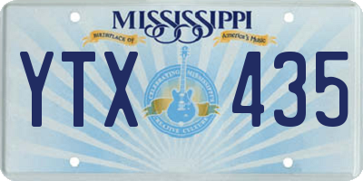 MS license plate YTX435