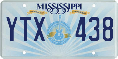 MS license plate YTX438