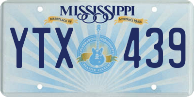 MS license plate YTX439