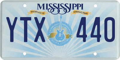 MS license plate YTX440