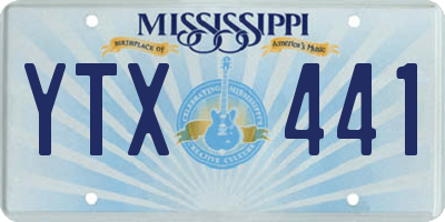 MS license plate YTX441