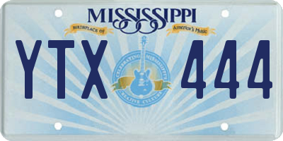 MS license plate YTX444