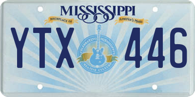MS license plate YTX446