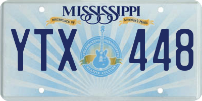 MS license plate YTX448