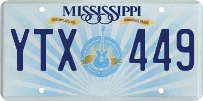 MS license plate YTX449