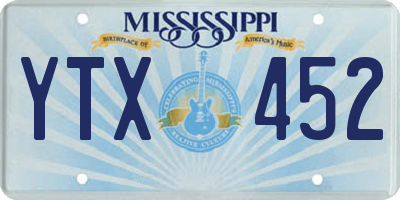 MS license plate YTX452