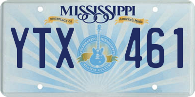 MS license plate YTX461