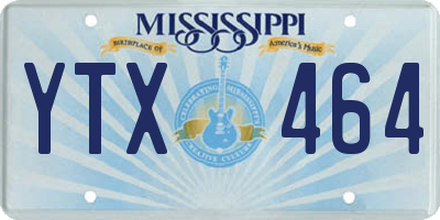 MS license plate YTX464