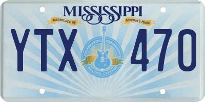 MS license plate YTX470