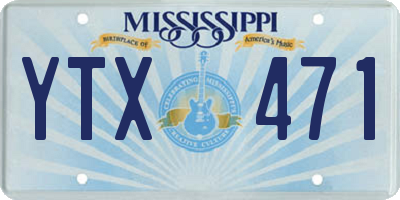 MS license plate YTX471