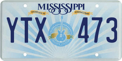 MS license plate YTX473