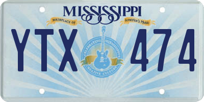 MS license plate YTX474