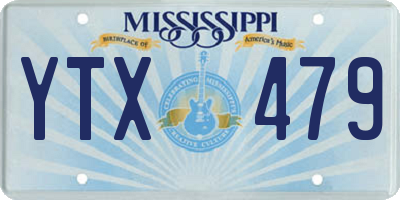 MS license plate YTX479