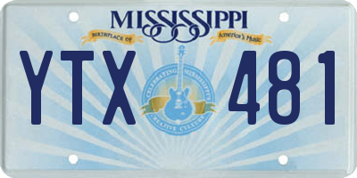 MS license plate YTX481