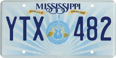 MS license plate YTX482
