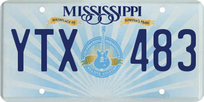 MS license plate YTX483