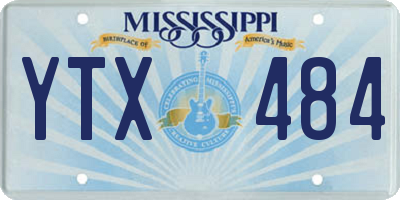 MS license plate YTX484