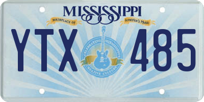 MS license plate YTX485