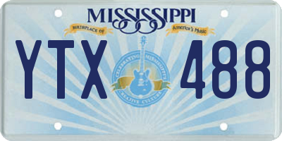 MS license plate YTX488