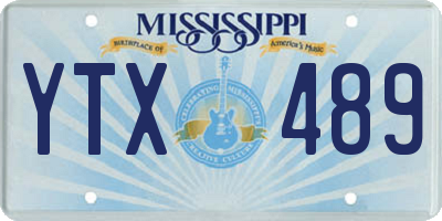 MS license plate YTX489