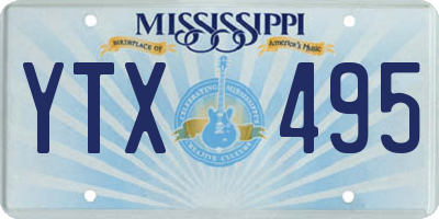 MS license plate YTX495