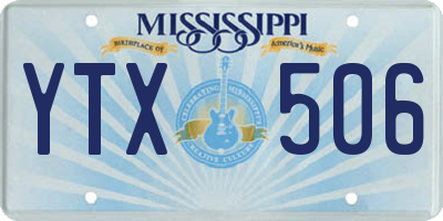 MS license plate YTX506